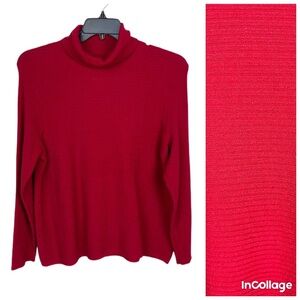 NWT Investments Plus Size Red Turtleneck sweater